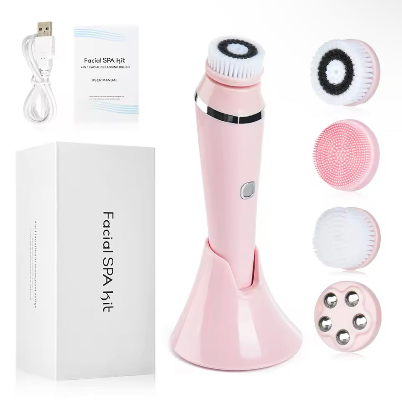 Inspiring Me™ 4 in 1 Electric Clean Vibration Silicone Brush